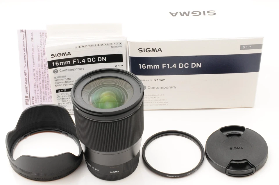 🎦 SIGMA 16mm F1.4 DC DN Contemporary  Lens for Sony E Black 【UNUSED】 JAPAN #28 - Image 1 of 4