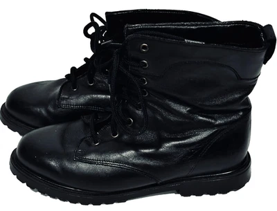 Canadienne Botines Combat Moto Cuero Negro Con Cordones Mujer 7.5 Ancho (7.5W) Foto 1 de 4