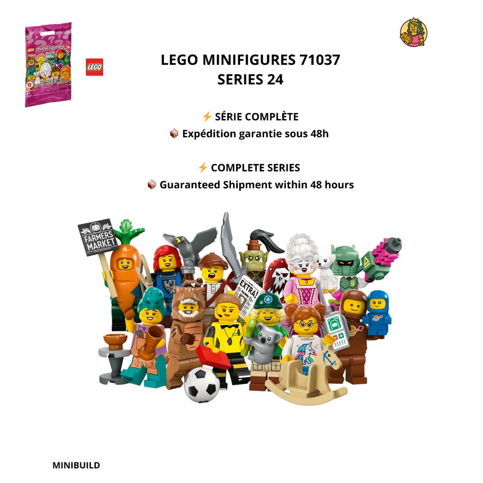 Lego 71037 Minifigures Series 24 La série complète 12 Minifigures NEUF NEW - Photo 1/2