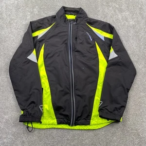 Brooks Men's Black Neon Running Jacket Shell Technology Size Medium - Picture 1 of 12