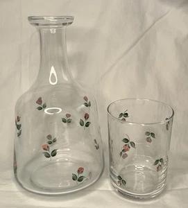 Tumble-Up Clear Glass Bedside Water Carafe & Tumbler Set, Petite, Vintage - Picture 1 of 5