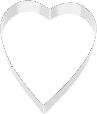Kaiser Di Natale a Forma Di Cuore Gingerbread Cookie Cutter, Argento - Immagine 1 di 4