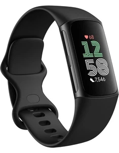 Fitbit Charge 6 Fitness Tracker GPS Obsidian Black One Size S/L Bands NEW - Picture 1 of 8