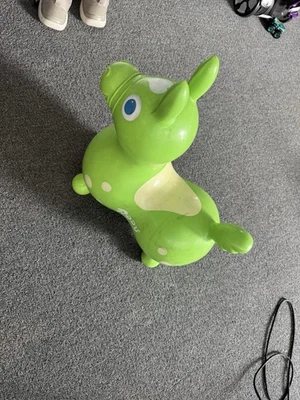 Rody Lime Green Inflatable Horse Ride On Ledpaplastic Made In Italy - Image 1 of 3