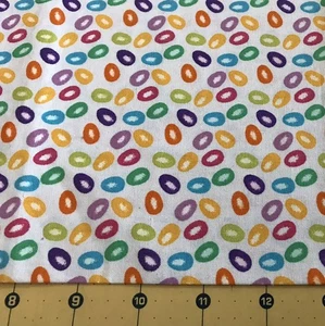 Easter  Eggs On White 25” X 42” 100% cotton fabric #989 - Picture 1 of 1
