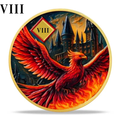 Phoenix 8 Year Sobriety Coin Narcotics Anonymous NA Medallion Eight Years Sober - Image 1 of 4