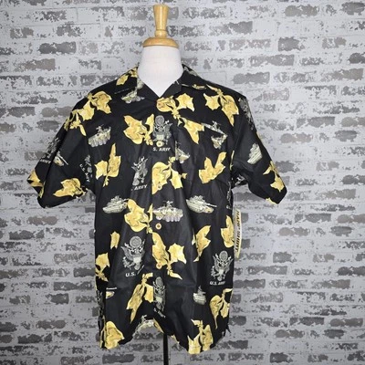 NEW U.S. Army Kamp Shirt Eagle Crest Tank Aloha Hawaiian Shirt Patriotic Sz XXL - Image 1 of 4