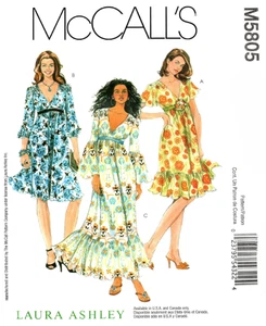2009 Misses Ruffled Boho Dress Sewing Pattern U-Pick Size 6-14 McCall's 5805 OOP - Picture 1 of 3