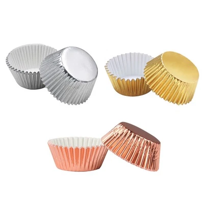  300 PCS Teglie Per Cup Cake La Cottura Tazze Di Foglio Alluminio - Immagine 1 di 4