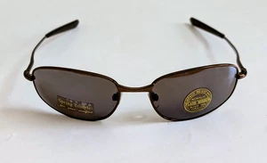 Gafas de sol deportivas rectangulares de metal vintage de los 90 (S. marrón) nuevas con etiquetas - Imagen 1 de 5