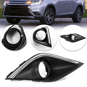 Front Left Fog Light Chrome Cover for Mitsubishi For Outlander 2016 2019 - Picture 1 of 12