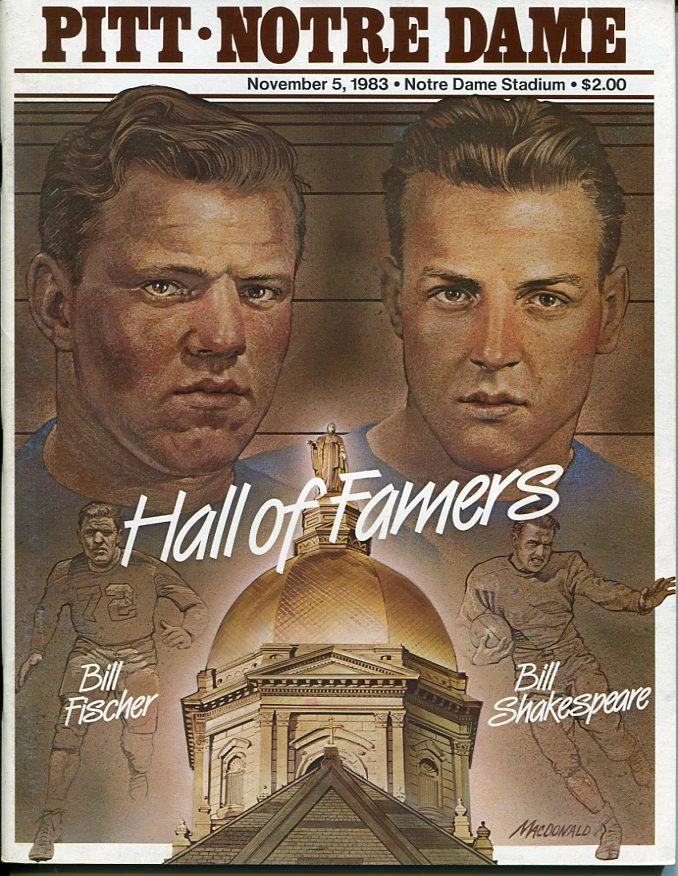 1983 Pitt v Notre Dame Football Program Ex Condition - Image 1 of 1