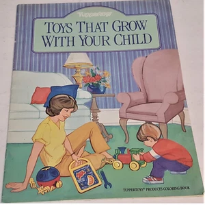 VTG Tupperware Tuppertoys Toys that Grow with your Child Coloring Book 1988 New - Picture 1 of 4
