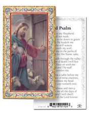 23rd Psalm Gold Embossed Paper Prayer Card 2" x 4", 100 Per Pack