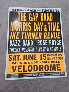 IKE TURNER MORRRIS DAY THE GAP BAND MARY CARDBOARD BOXING STYLE CONCERT POSTER - Picture 1 of 1
