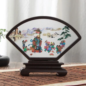 Chinesischer Mini Bildschirm Retro Kunststoff Bilderrahmen Querformat Tischplatte Bildschirm Display - Bild 1 von 25