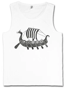 WIKINGERSCHIFF V TANK TOP Boot Drache Wikinger Nordische Nordmänner Odin Thor Walhalla - Bild 1 von 1