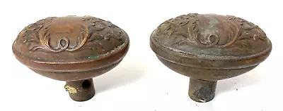 Perillas ovaladas de salvamento vintage, perillas de puerta de cobre, antiguas, envío gratuito Foto 1 de 4