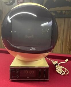 JVC VIDEOSPHERE TV Model 3241 W/ Flip Clock - Vintage Space Age 1970s
