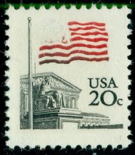 US #1894c, 20¢ Flag Over Supreme Court, Deep Blue color omitted error, NH, VF 
