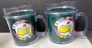 Set of Masters Golf Tournament Green ThermoServ Tumbler Plastic Thermal Cup/Mug - Picture 1 of 3