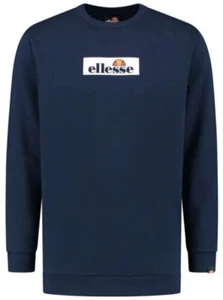 ELLESSE Mens Navy Blue Crew Neck Sweater Size Medium NEW - Picture 1 of 3