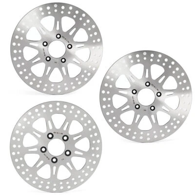 3Pcs 11.5" Front Rear Brake Rotors for Harley Touring FLHR FLHRS Road King 00-07 - Image 1 of 4