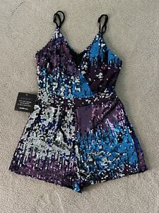 Nwt Charlotte Russe Spaghetti Strap Sequin Short Romper S Taylor Swift ￼outfit