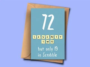 Divertida tarjeta de cumpleaños 72 hijo hermano sobrino Stepmum suegro mamá - Imagen 1 de 1
