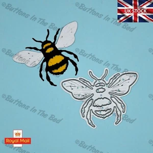 Stampo da taglio metallo Honey Bumble Bee, creazione di carte, scrapbooking **VENDITORE BRITANNICO** F6 - Foto 1 di 5