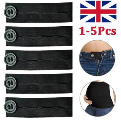 5x Button Hole Waist Band Extenders, Unisex Trousers Skirt Maternity Expander UK - Image 1 of 4