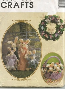9209 McCalls Sewing Pattern UNCUT Stuffed Bunny with Clothes 3 size Easter Plush - Picture 1 of 4