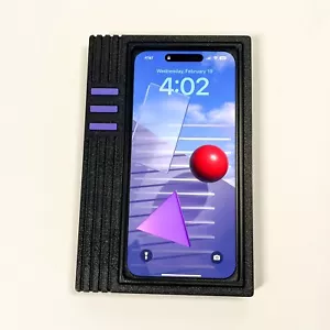 Custodia iPhone II retrò per tutti gli iPhone 13-16 ~ stampata in 3D ~ colore personalizzato ~ vintage - Foto 1 di 8