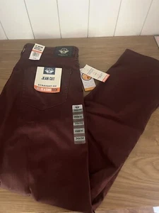 Dockers Herren Comfort Strick Jeans Schnitt STRAIGHT FIT 34x34 weinrot Smart Series Trutemp - Bild 1 von 8