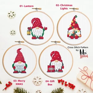 Christmas Gnomes Cross Stitch Pattern Set. Noel decoration chart by LiluXstitch - Picture 1 of 31