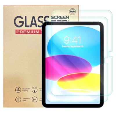DIGITIGER [2 Pack] Tempered Glass Screen Protector For iPad 10th Generation 10.9" 2022