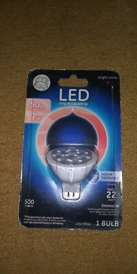 NEW~ GE LED 50W replacement 7w Indoor Floodlight Bright White 12V Dimmable 500L - Image 1 of 2