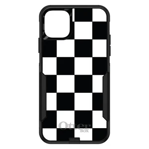 OtterBox Commuter für Apple iPhone (Modell auswählen) schwarz weiß karierte Flagge - Bild 1 von 25