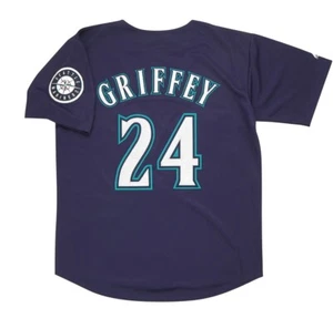Ken Griffey Jr. Seattle Mariners Alternate Navy Blue Men's Jersey w/ Team Patch - Picture 1 of 5