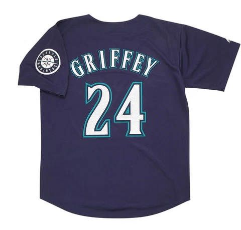 Ken Griffey Jr. Seattle Mariners Alternate Navy Blue Men's Jersey w/ Team Patch Cover