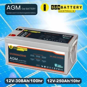 12V 300AH OFF GRID SOLAR DEEP CYCLE AGM GEL BATTERY BANK RV 4WD Volt Amp Hour - Picture 1 of 3