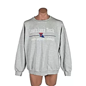Vintage 90s y2k LOUISIANA TECH BULLDOGS Speech Language Pathology Sweatshirt XL - Bild 1 von 8