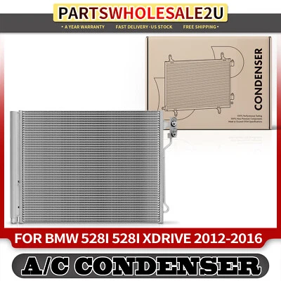 AC Condenser w/ Receiver Drier for BMW 528i 528i xDrive 2012-2016 64536805453 - Image 1 of 4