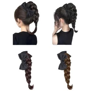Y2K Trendy High Pony Tail Wig Braid Women Wig Hairpin DCF - Bild 1 von 19