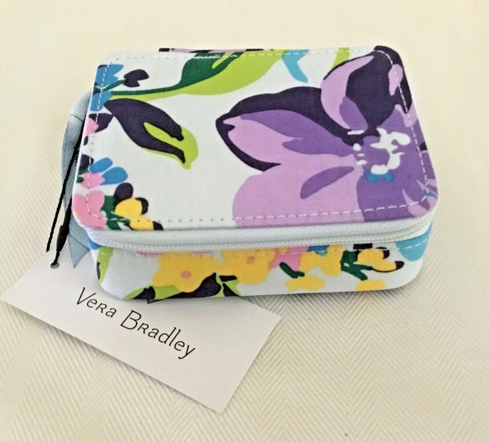 Vera Bradley Travel Pill Case Marian Floral ZIPPER Medicine College Vacation