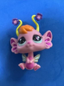 Littlest Pet Shop Authentic Pink Glitter Fairy Flowers Teal Eyes #2614 - Picture 1 of 3