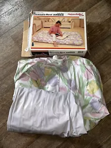 VTG Intex Vinyl Air Mattress 74x39x5 1990s Floral Retro Cos Play Rare Blow Up - Picture 1 of 4