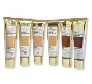L'Oreal Age Perfect Radiant Serum Foundation Sunscreen SPF 50 (1.0oz) You Pick! - Picture 1 of 2