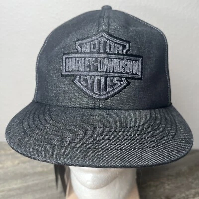 Harley-Davidson Men’s Bar & Shield Black Denim Snapback, 97734-23VM - Image 1 of 4