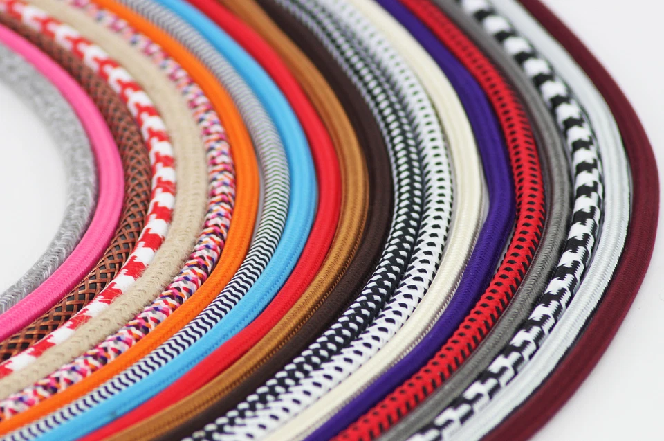 Braided Cable | 3 Core Round Lighting Decorative Cable | Lighting Flex - Image 1 of 1